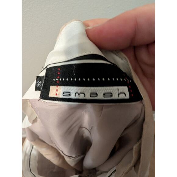 Smash Mens Linen Pleated Pants Size 38 Straight Leg Beige Career Office - Picture 7 of 8